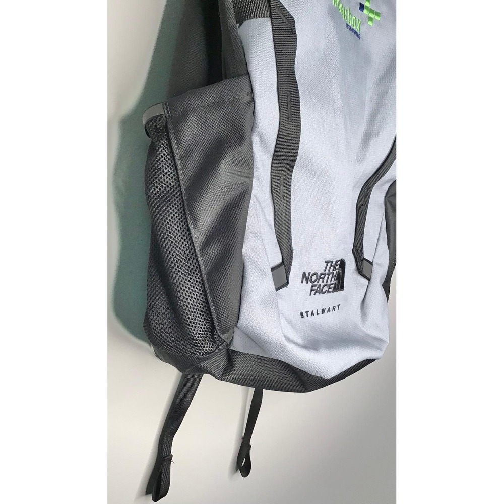 The North Face Stalwart Backpack Gray Black Laptop Bag Workbox Staffing Logo New - Picture 5 of 10